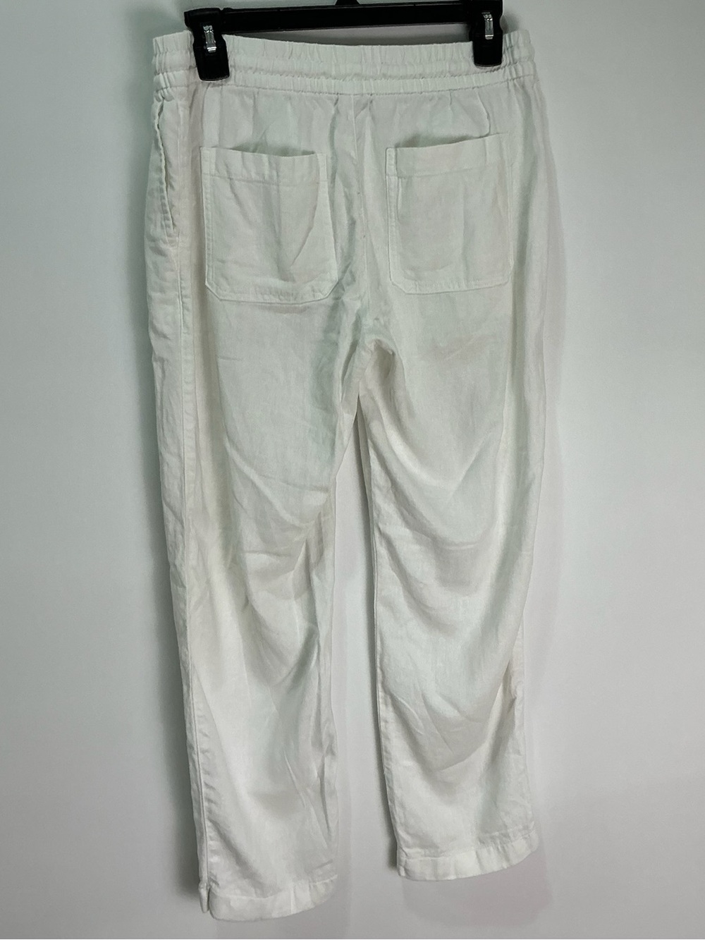 Old Navy White Linen Blend Boho Style Straight-Leg Pants - Picture 5 of 6